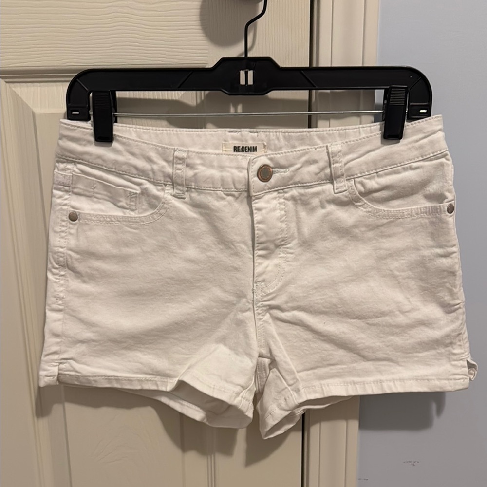 RE:DENIM Women's White Shorts